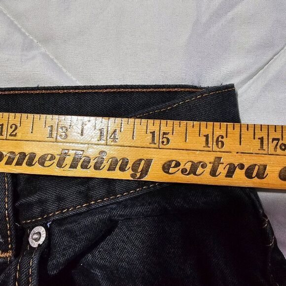 EUC CK CALVIN KLEIN JEANS DARK WASH HIGH RISE TAPER JEANS SIZE 16 - Picture 12 of 14